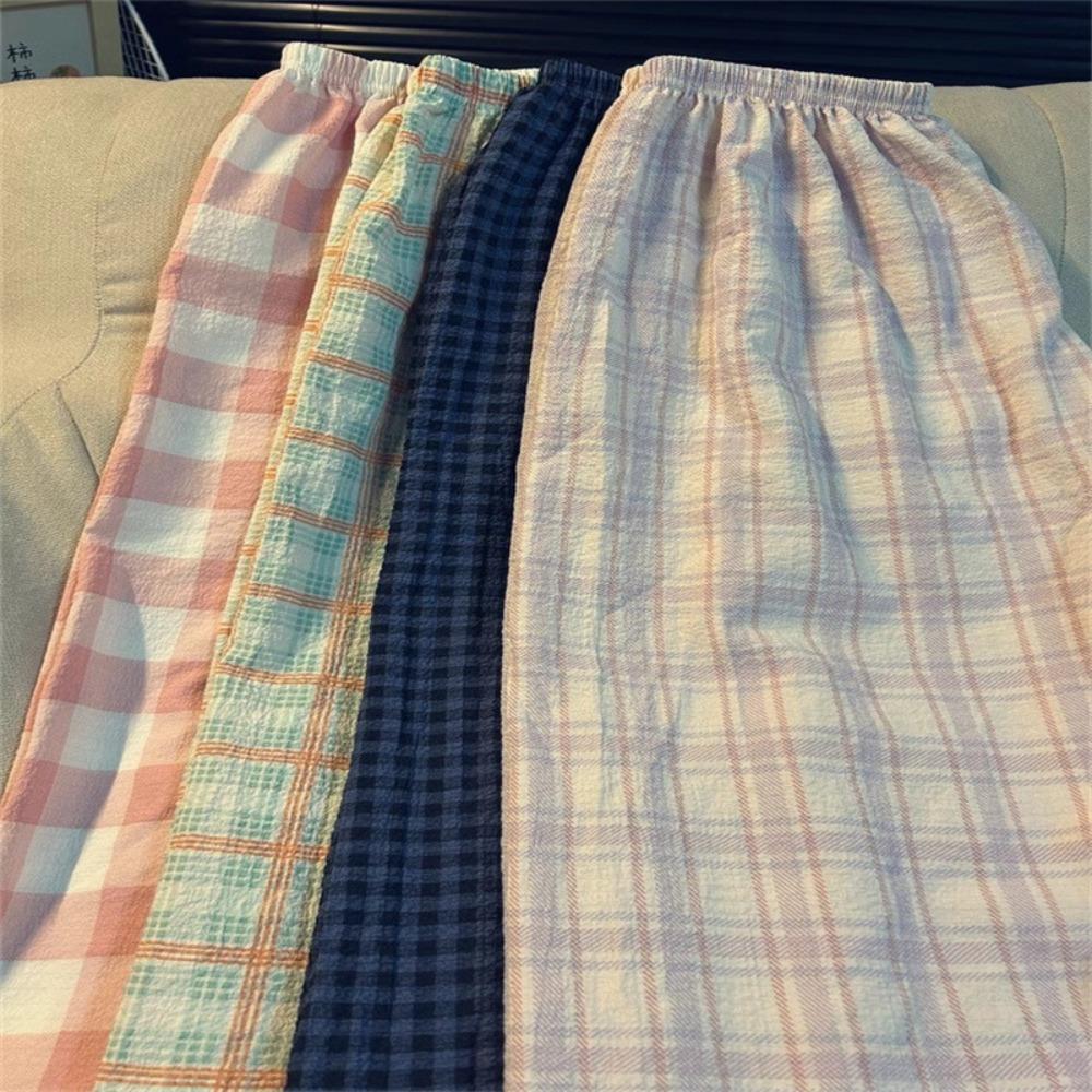 High Waist Casual Pants Women Wide Leg Baggy Home Pajama Soft Sweet Trousers Students