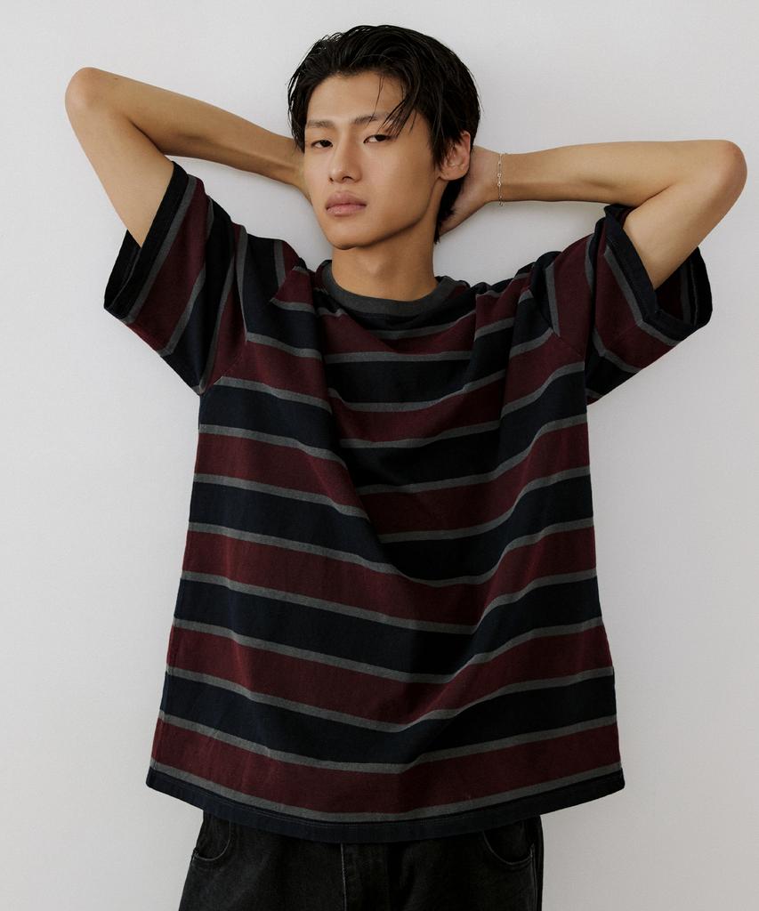 ENDOOR Vintage Stripe 1/2 T-Shirt (Vtg Red)