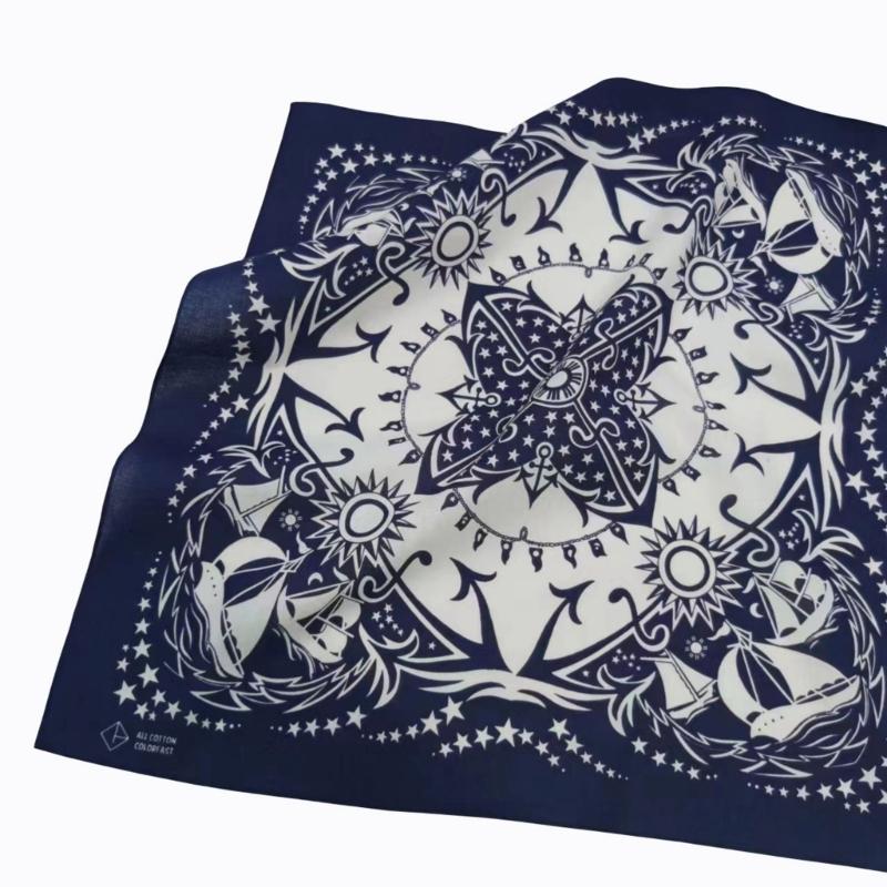 Hiphop Paisleys Bandanas Handkerchief Colourful Men Women Print Handkerchief for Head and Neck Wear