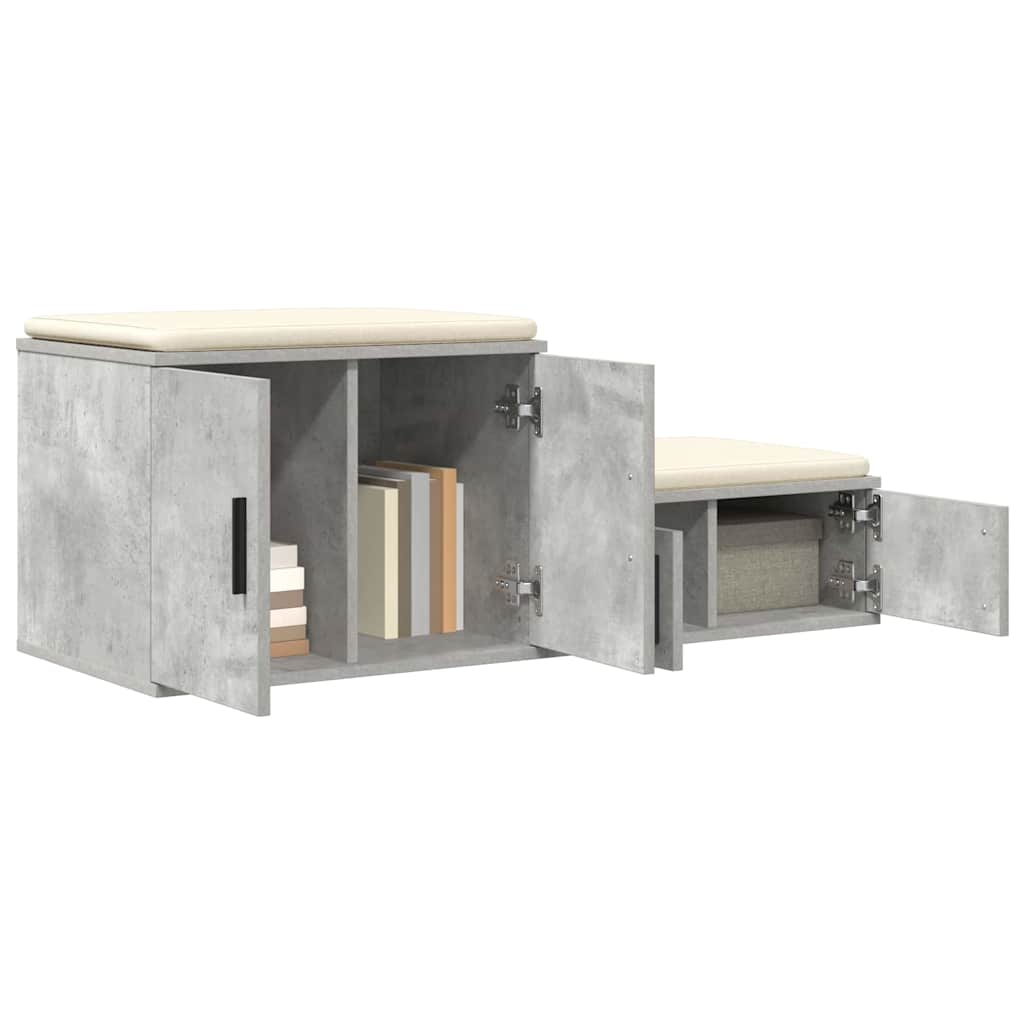 Storage Cabinet 2 pcs Concrete Grey 108 x 41 x 40 cm