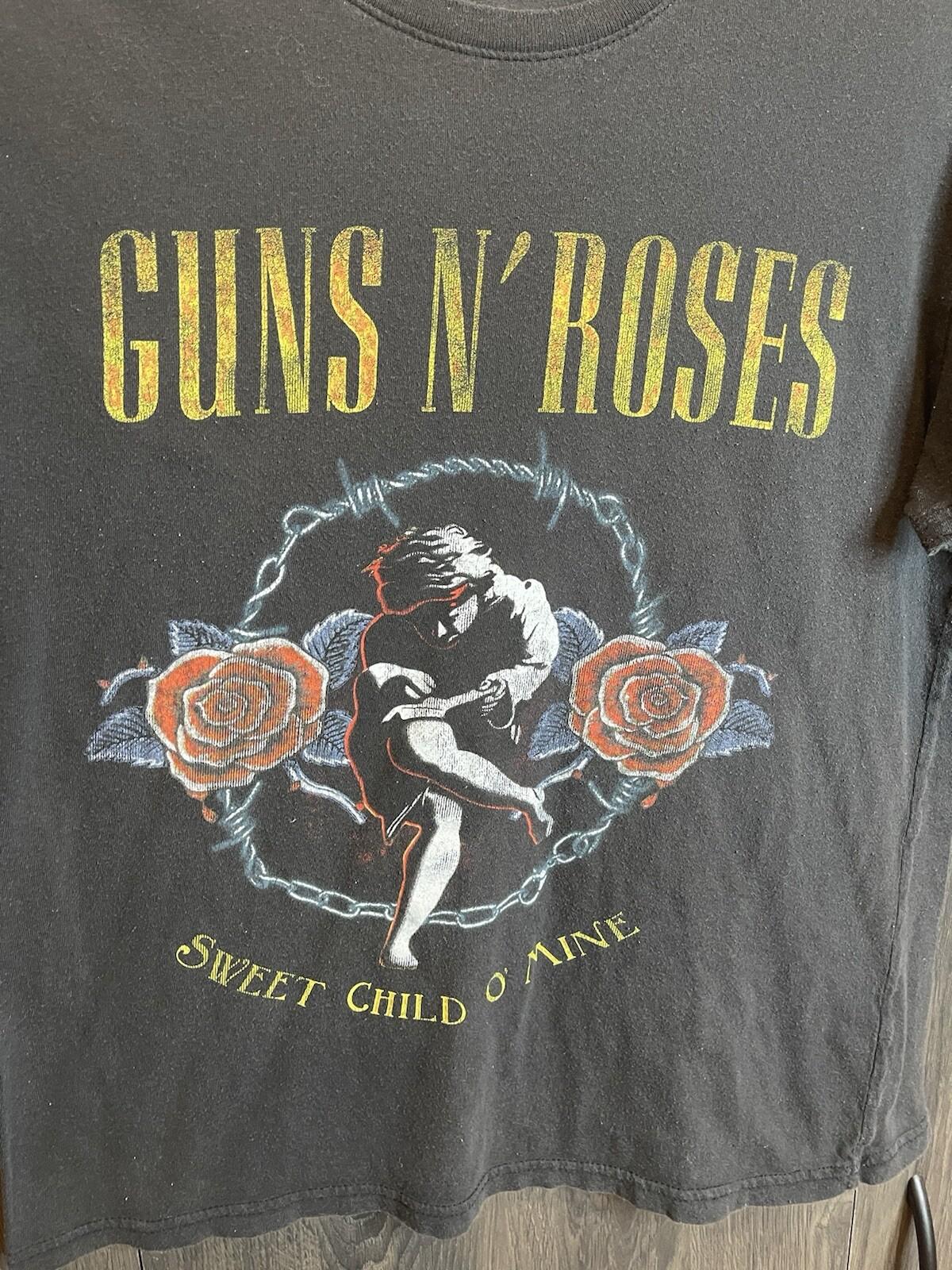 Guns N Roses Sweet Child O Mine Concert Tour Tee Black Medium Graphic T-Shirt Unisex T-Shirt M