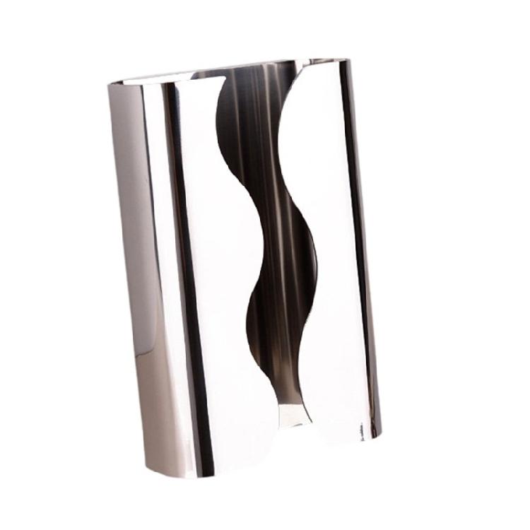 Elegant Curved Stainless Steel Tissue Box Simple Nordic Style Durable Surfaces Easy Refill Paper Holders Home Decors