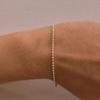 SEWNSWEN SILVER SLIM TWINKLE LARVA CHAIN bracelet