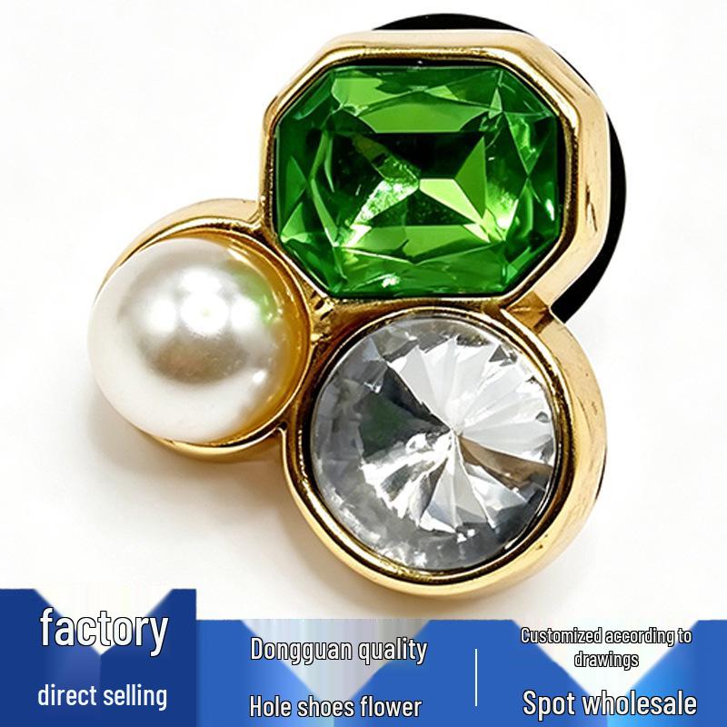 Versatile Flower Metal & Diamond Pendant for Crocs Shoe Decoration
