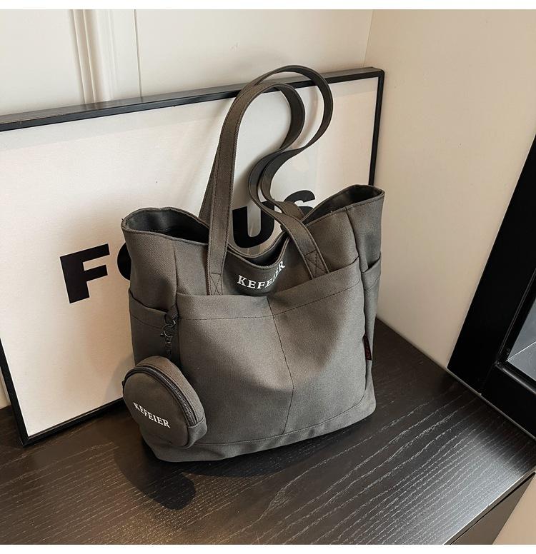 

Вместительная сумка Buttot женская 2024 новая корейская версия трендовая простая сумка для занятий для студентки сумка на плечо