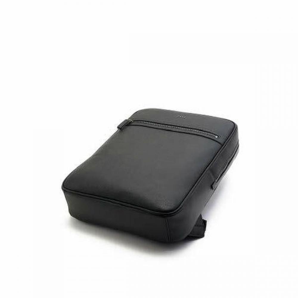 Daks Black Leather Simple Backpack Dbba2e337bk