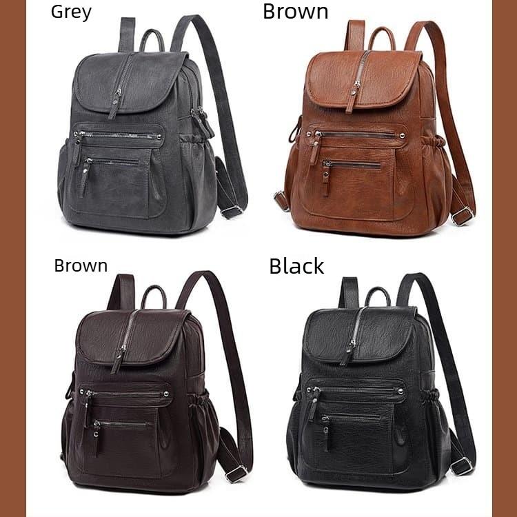 Large capacity backpack women's texture commuter backpack