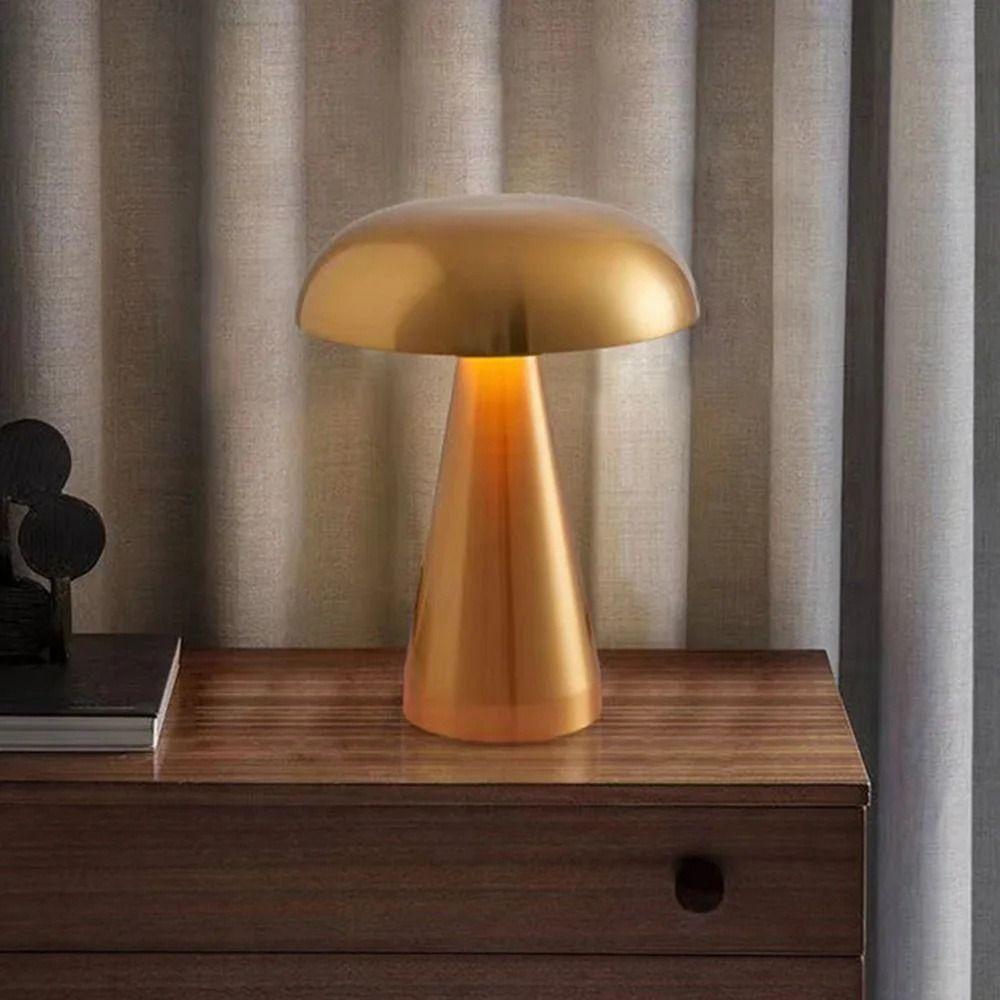 Touch Sensor LED Table Lamp Rechargeable Mushroom Lamp Retro Bar Table Lamp  Bedside