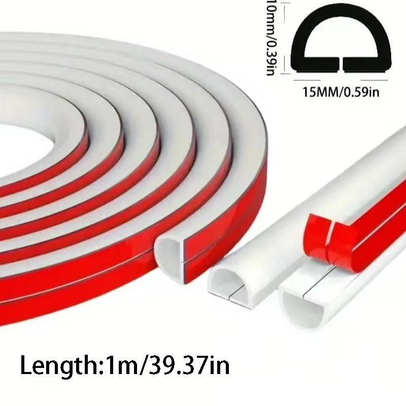

1pc Self-Adhesive PVC Cable Management Tube, Invisible Floor Wire Cover for Desk, Wall & Floor Installation, Home Decor Cable
