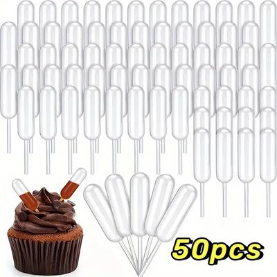 50-200 ks Plastové pipety na tortu Mini dezertné džémové kvapkadlo Macaron Koláč Omáčka Stláčacia fľaštička Pohár na zmrzlinu Košíček Dekor Šťava Tekutý infuzér