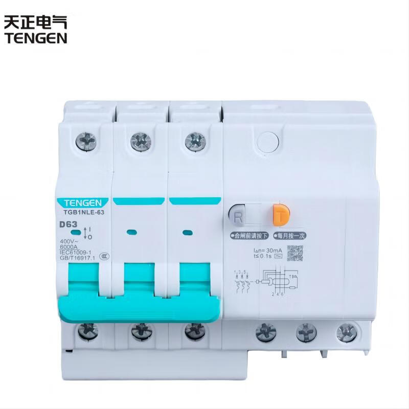 TENGEN TGB1NLE-63 Residual Current Circuit Breaker