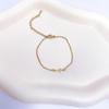 European Style 18K Gold Plated Stainless Steel Women's Cross Bracelet - Small & Cute Hand Jewelry.