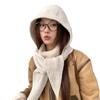 Knitted Hat And Scarf Set For Women Winter Warmth With Letter Design For Casual Wear