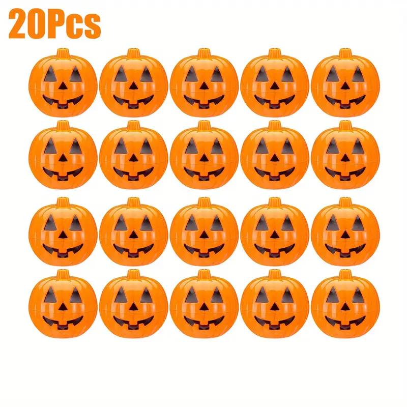 20/40Pcs Mini Halloween Pumpkin Box Plastic Candy Container Kids Trick or Treat Gift Favors Halloween Party Decoration Supplies