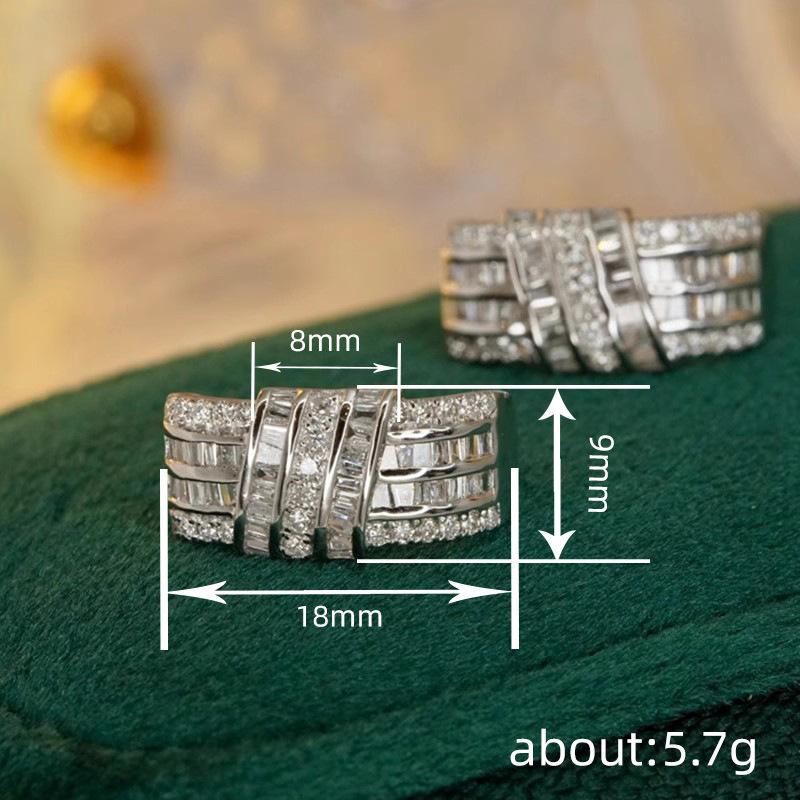 Xiaomi Huitan Modern Fashion Design Women's Hoop Earrings Luxury Cubic Zirconia Statement Female Earrings for Wedding Party Jewelry