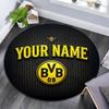 Nome Personalizzato, Tappeto Rotondo BVB Dortmund, Tappeto per Soggiorno Camera da Letto Sala Giochi, Tappetino Antiscivolo, Regali per le Feste e Compleanni.chl