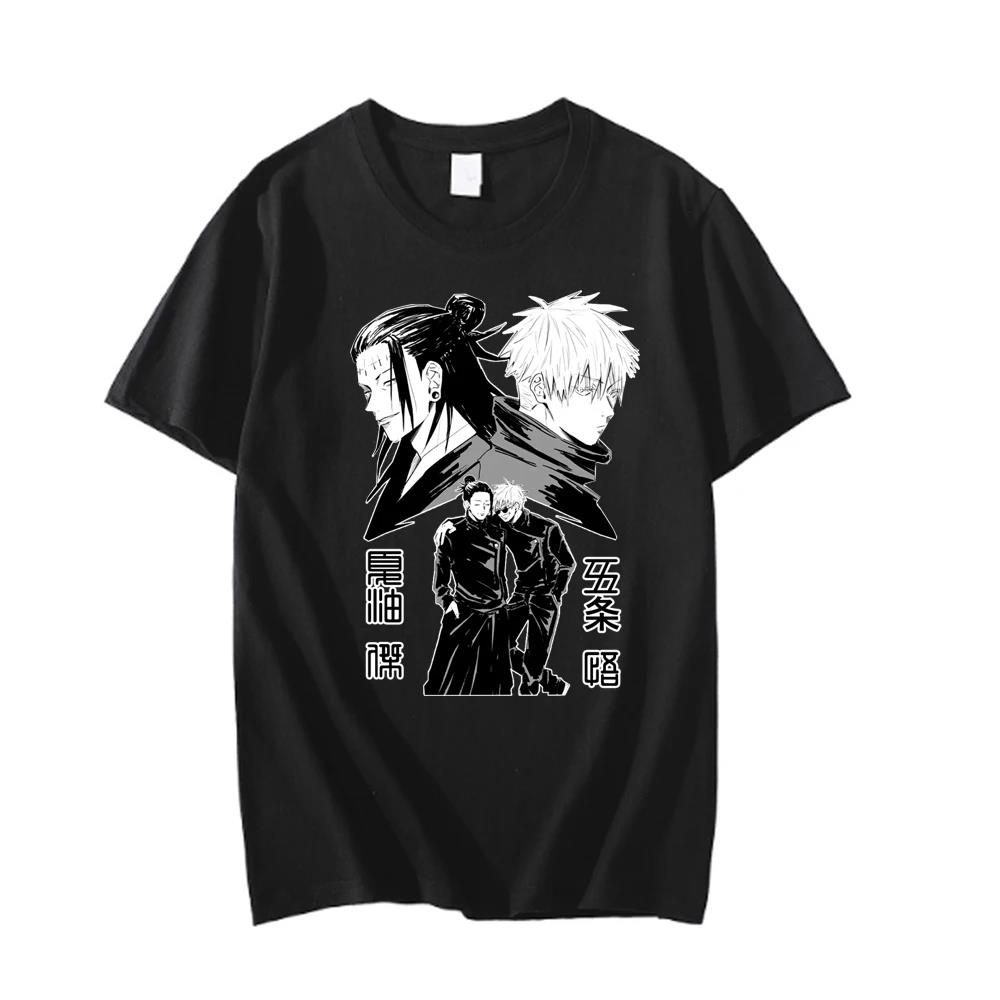 Japanese Anime Jujutsu Kaisen Suguru Geto Graphic Print T Shirt Fashion Casual Crew Neck Short Sleeve Plus Size T Shirt Unisex