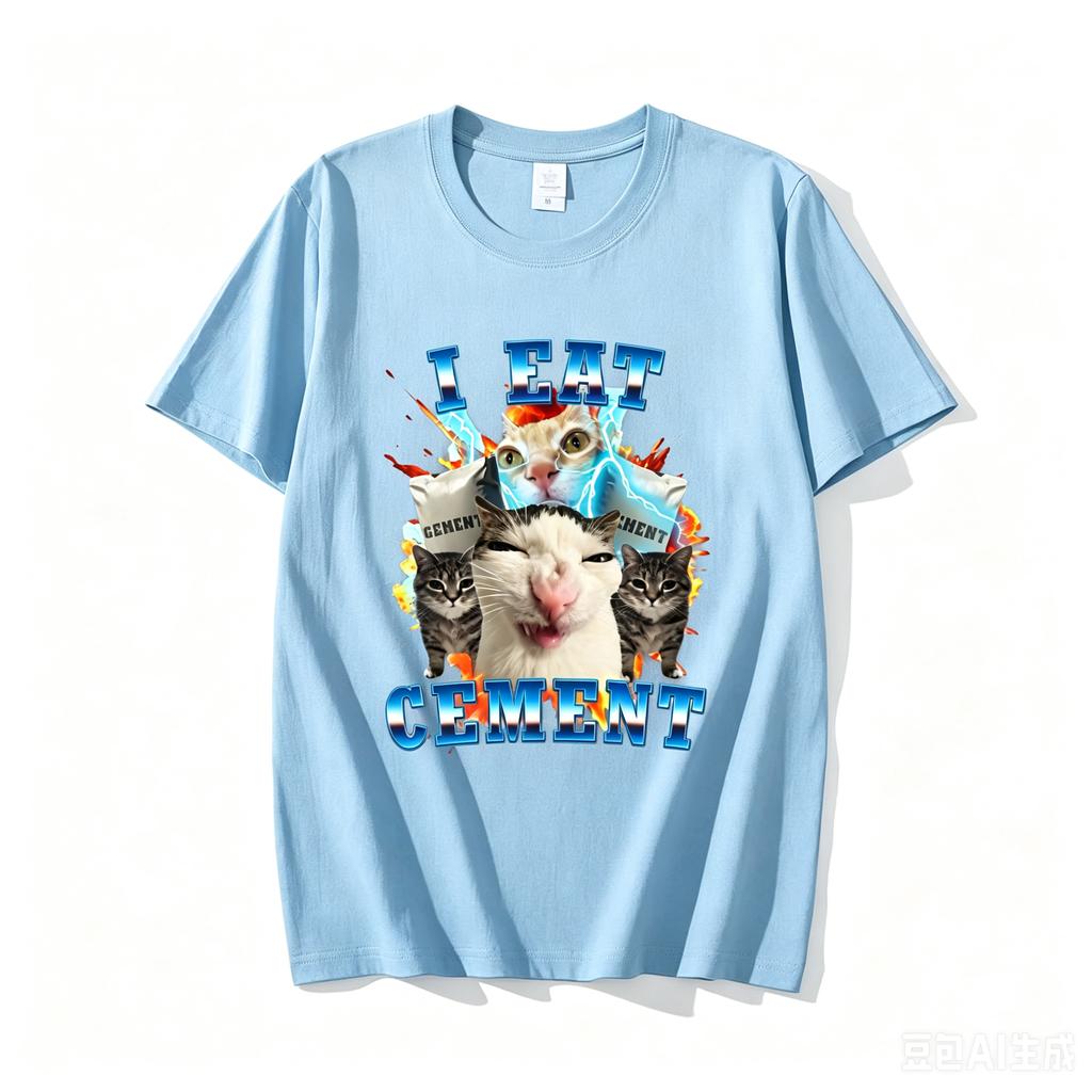 I Eat Ceunisext Funny Cat Meme Tee Shirt Cotton Short Sleeve Stupid Ugly Cats Printed T Shirt Casual O Neck Graphic Tees Tees