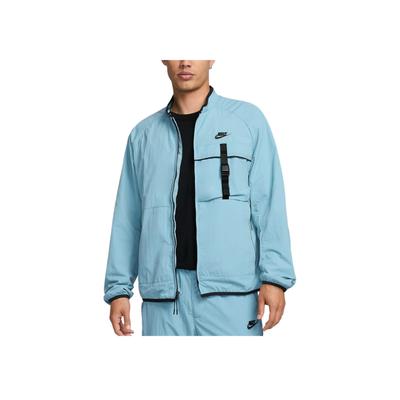 Solid Color Fashion Woven Versatile Long Sleeve Jacket Men Jackets Blue FZ0752-464