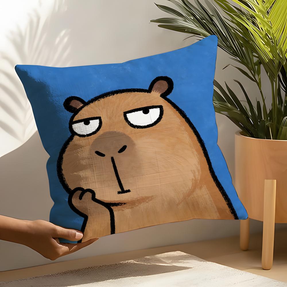 

Cute cartoon Capybara Pillow Case Home Living Room Decoration Linen Pillow Cases Cushion Cover 30X30cm
