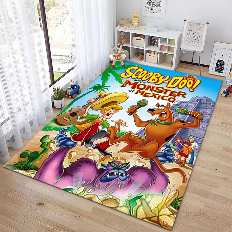 Halloween cartoon comedy adventure movie Scooby-Doo carpet is suitable for living room and bedroom doormats office balcony decorative carpet V3