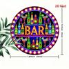 Retro Round Metal Tin Sign Vintage Wall Decor 12 Inch Rustic Art for Home Bar Garage Man Cave