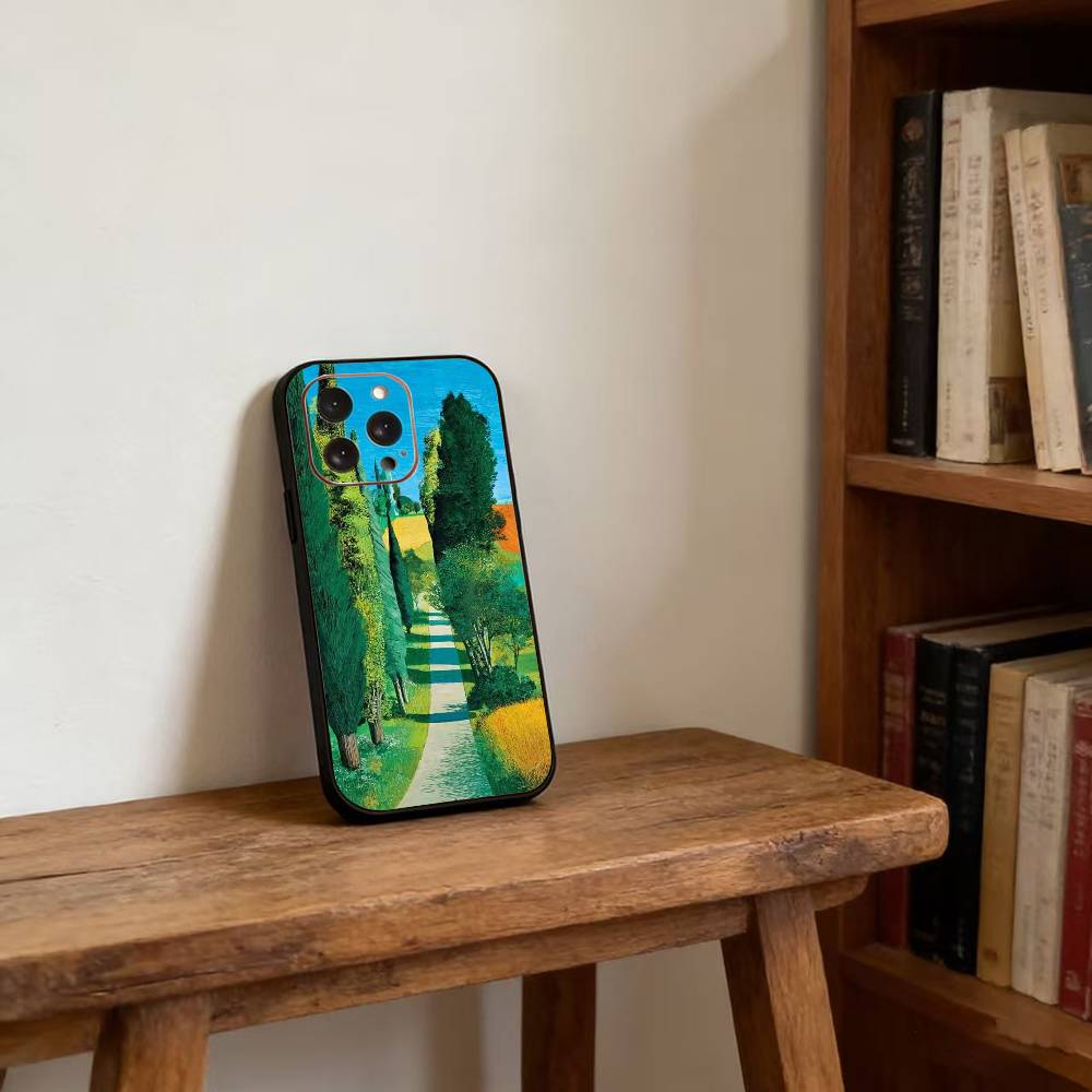 

D-David Hockney Paintings Phone Case For iPhone 17, 16,15,14,13,12,11 Plus,Pro Max, Others Soft Black Cover iPhone13