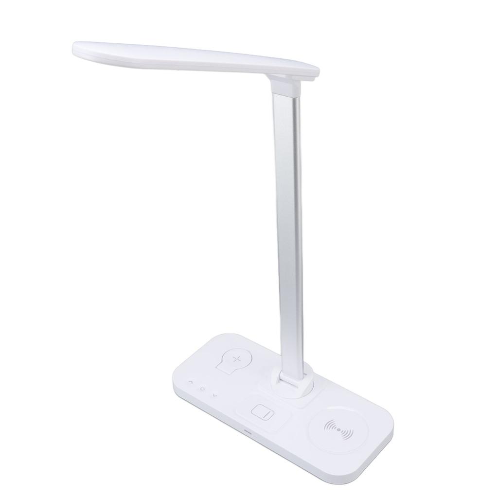 4 In 1 Kabellose Lade-Schreibtischlampe 15W Schnellladung Stufenloses Dimmen Hohe Helligkeit Tischlampe