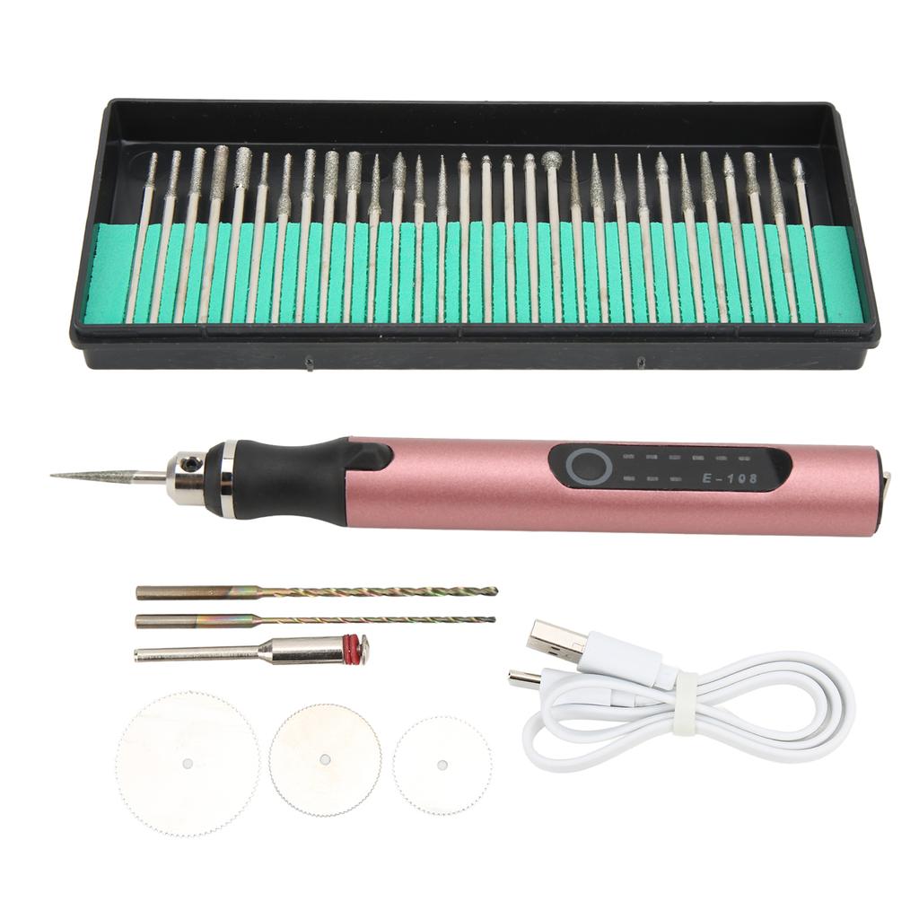 Gravierstift Tragbar Kabelloses Laden 3 Geschwindigkeiten Bohren Schneiden Schleifen Beschriftung Metall Ätzstift Werkzeug