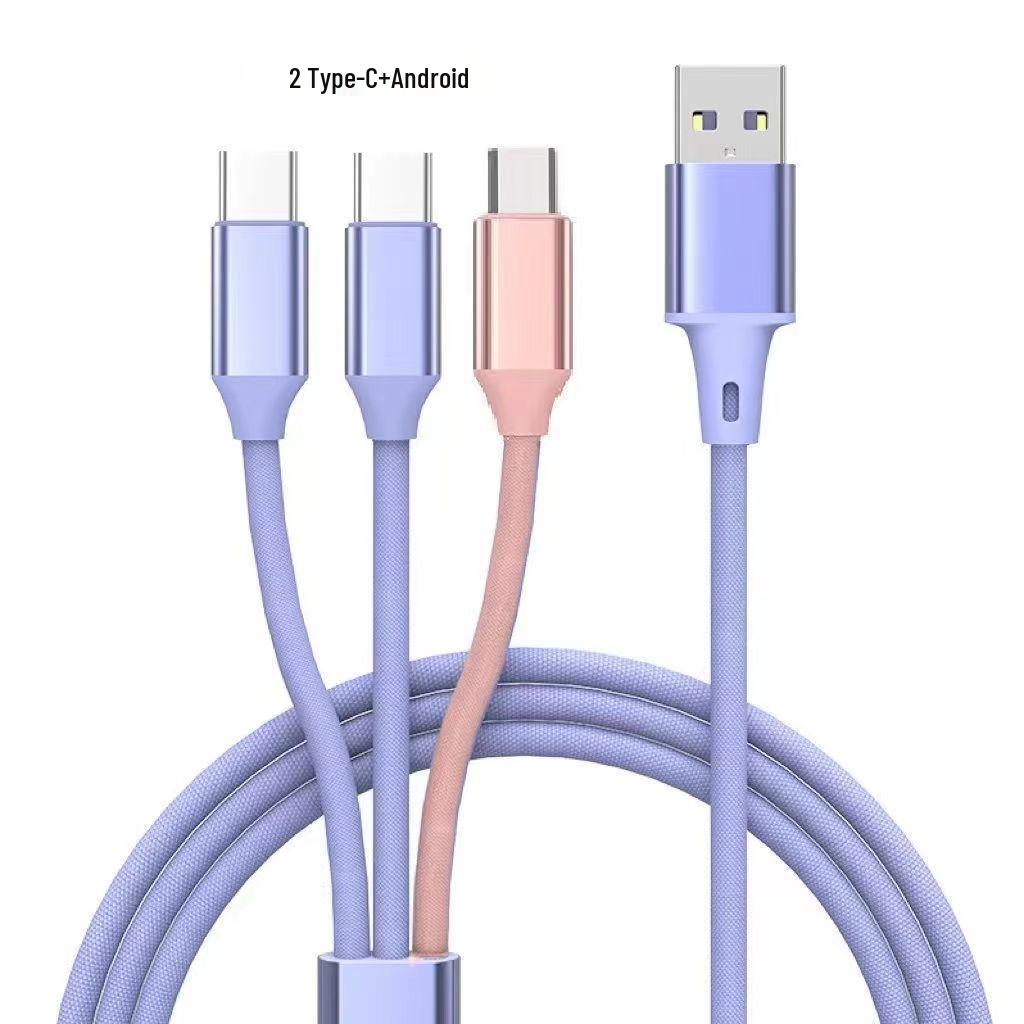 2m 3-in-1 USB Multi-Head Cable for Huawei, 66W Super Fast Charging (Type-C)