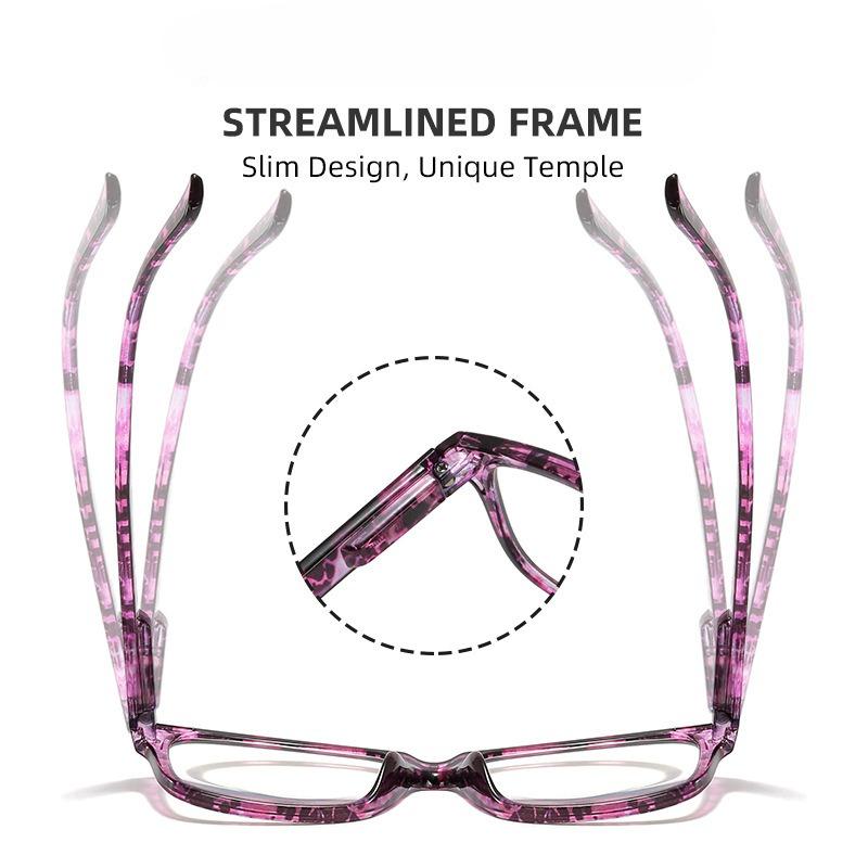 Fashionable Printed Photochromic Reading Glasses with Anti Blue Light and HD Anti Ultraviolet Protection Presbyopia Eyeglasses