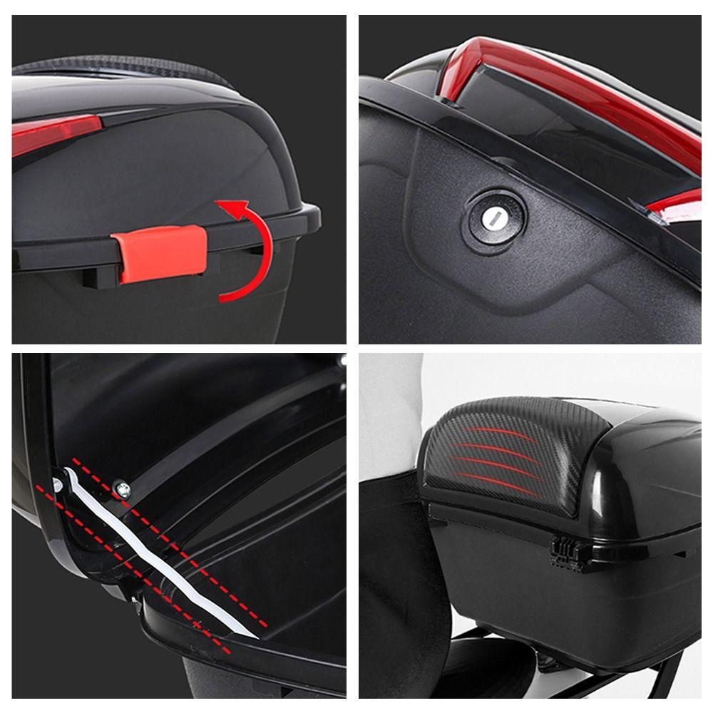Plastic Motorcycle Trunk Lockable Electric Scooter Toolbox Universal Storage Case Commuting