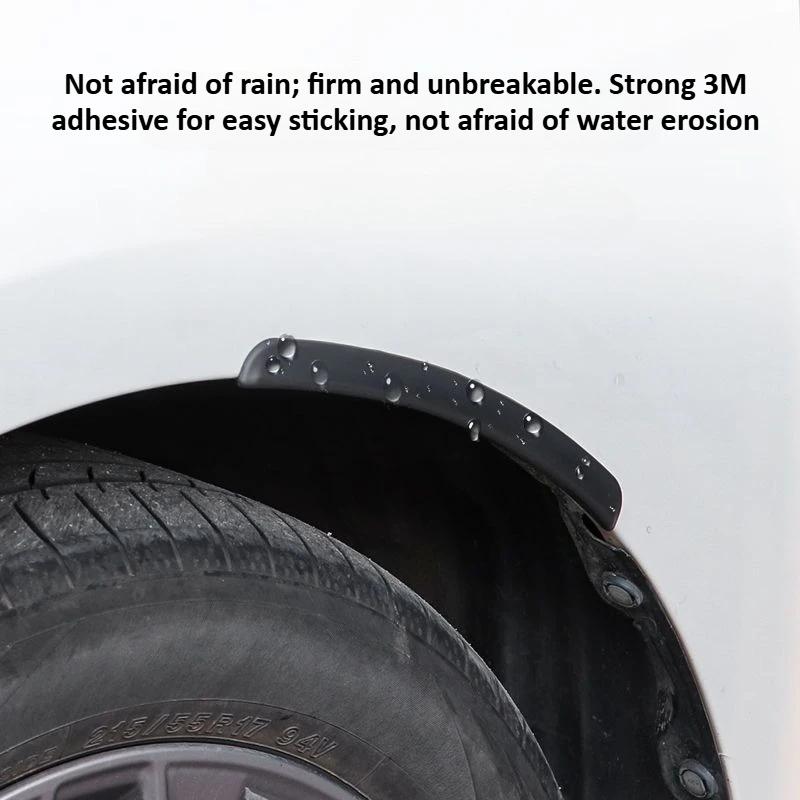 No-drill Adhesive Wheel Arch Bumper Strip Car Rubber Bumper Strip PVC Anti-scratch Automotive Exterior Trim Strip 2Pcs Universal