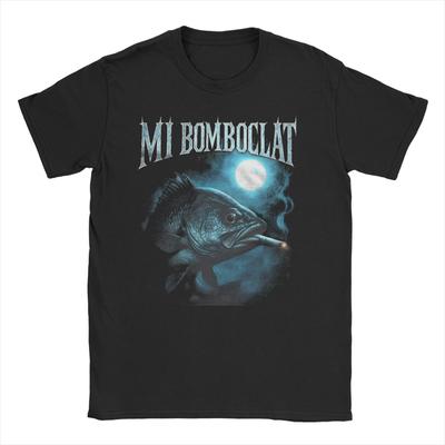 Bomboclat Rybí Meme Tričko Pánské Dámské 100% Bavlna Vintage Trička Kulatý Výstřih Vtipná 90. léta Mi Hloupá Trička Krátký Rukáv Topy 6XL