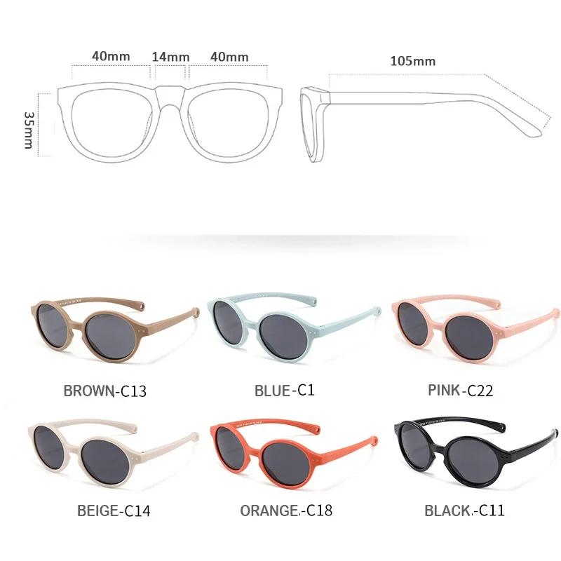 Baby Polarized Sunglasses with Strap Round UV400 Protection Toddler Girls Boys Age 0-36 Months