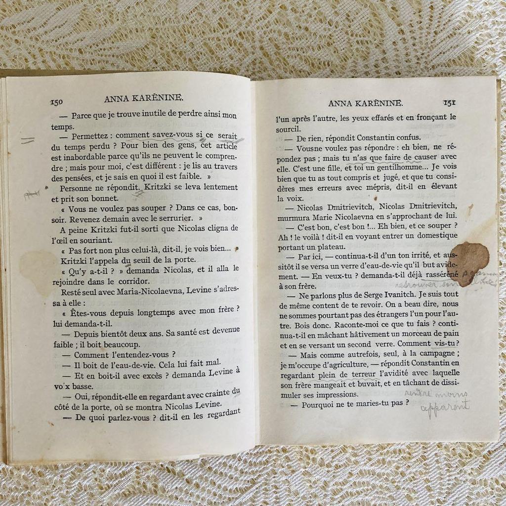 [USED] Foreign books, old books, "Anna Karenina, Volume 1", Tolstoy, Nelson, beautiful binding