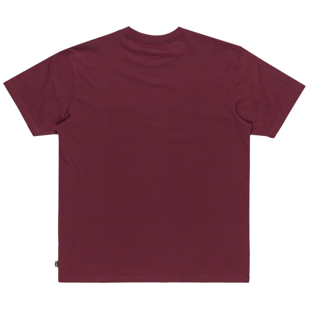 Billabong Stacked Arch Tee, Mens burgundy T-shirt