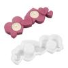 Elegant Double Hole Heart Candle Holder Molds Sturdy Silicone Resin Molds for DIY Candle Holders and Tealight Crafts