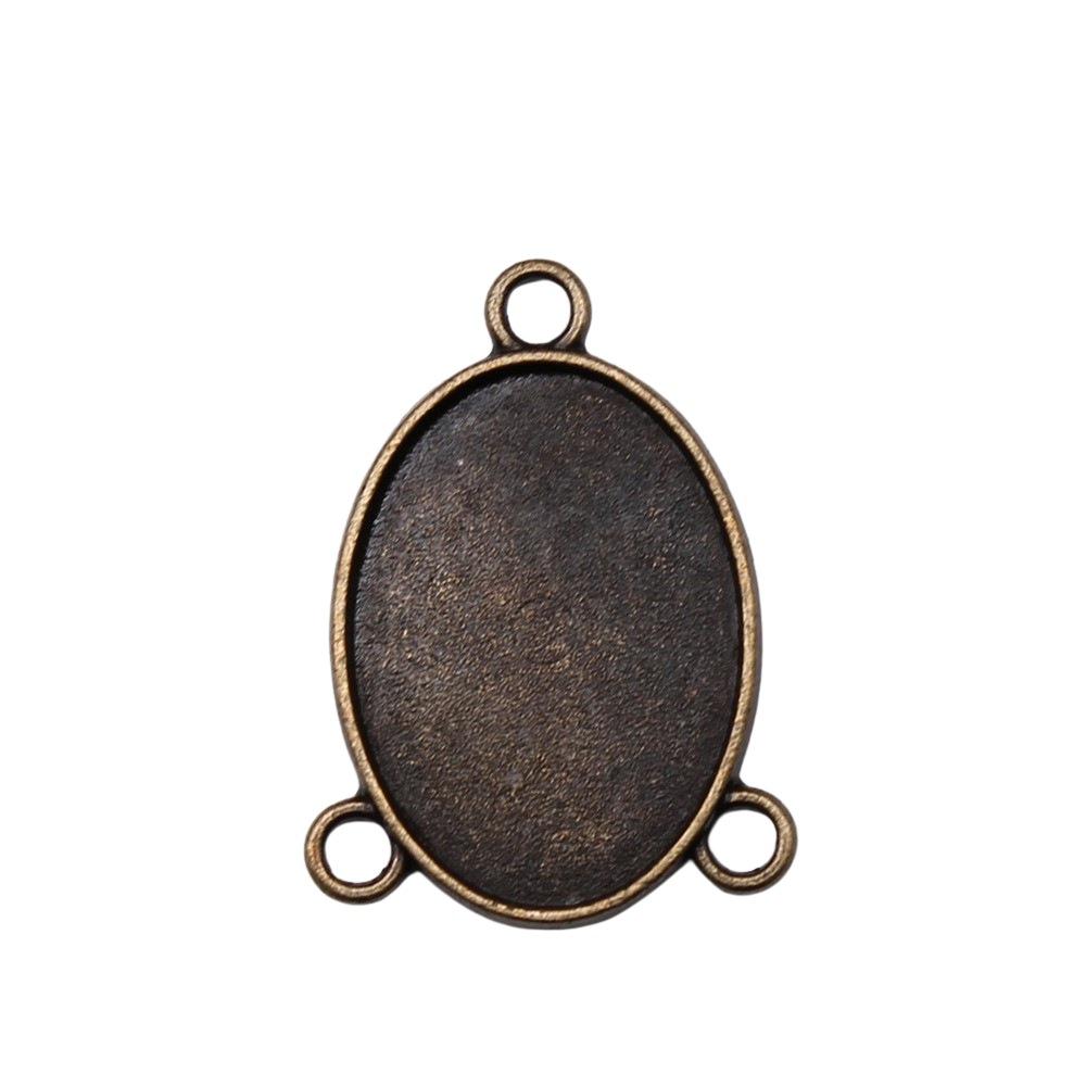 10pcs 18x25mm Inner Size Vintage Antique Bronze Color Cameo Cabochon Base Setting Charms Pendant Necklace Findings