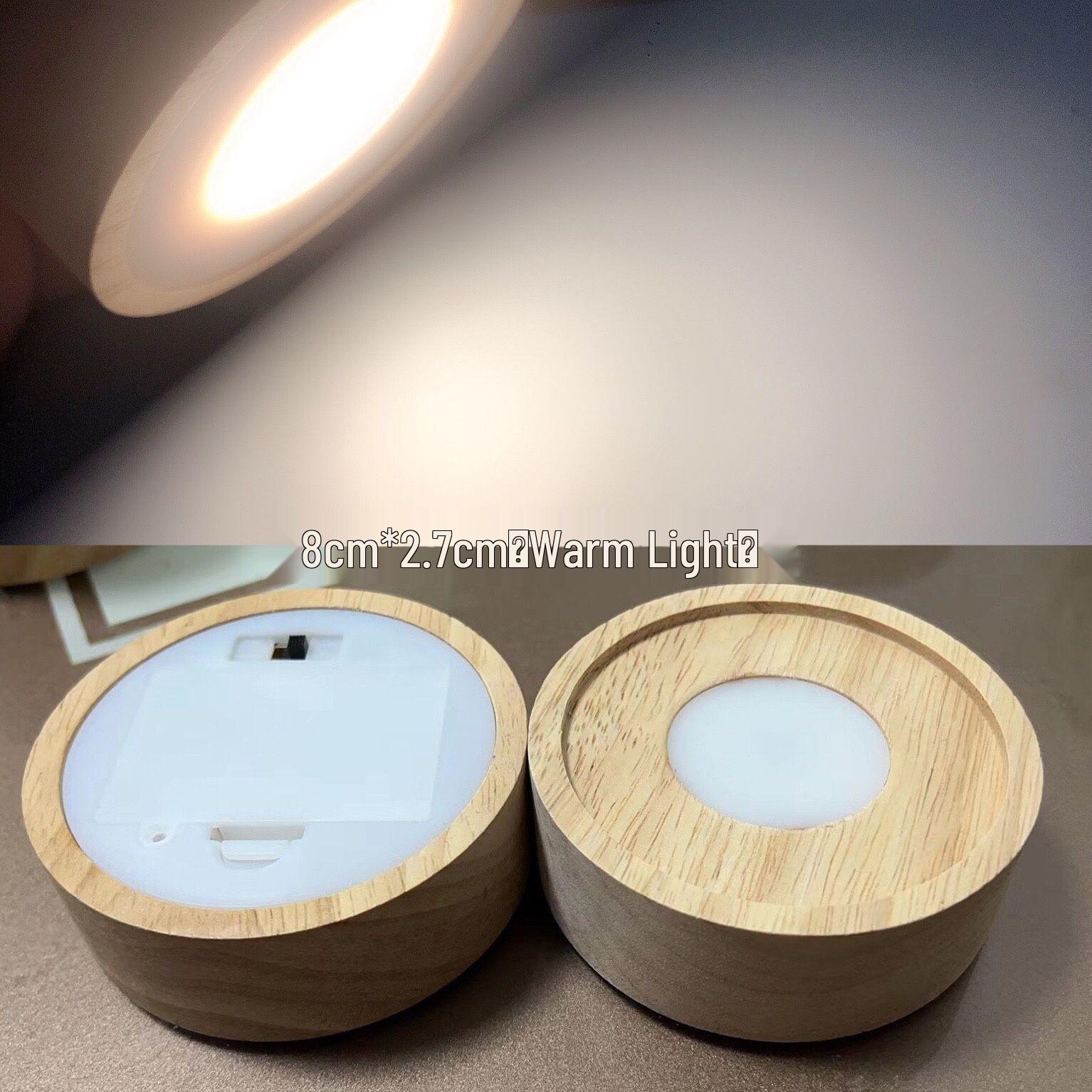 

Round LED Crystal Fish Tank Touch Light with Battery Box 8 cm