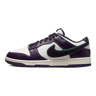 Mens Dunk Low Chenille Swoosh - Grand Purple Men Sneakers White Sail Neptune-Green DQ7683-100