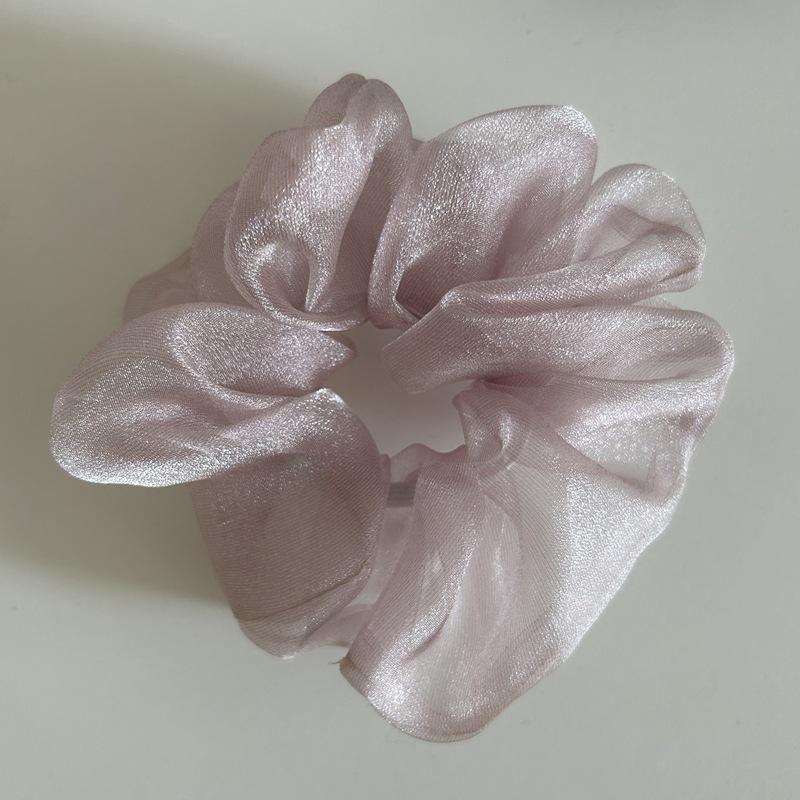 Eugen Yarn Large Intestine Hair Band Super Fairy Pearlescent Mesh Yarn Headband Temperament Ponytail Flower Hair Accessories