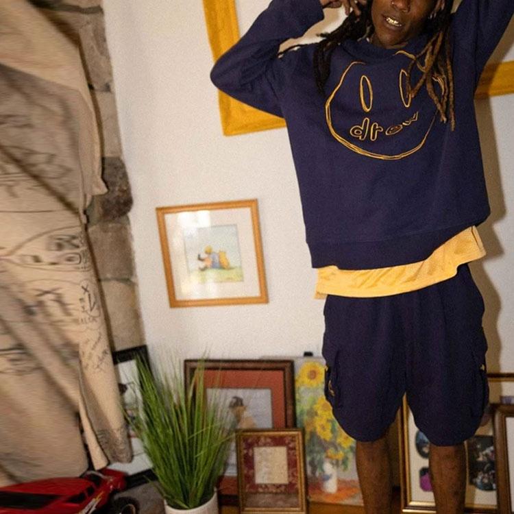 Drew House Sketch Mascot Crewneck Sweatshirt 'Navy' Men's DR-SS21-146