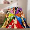 Starring the classic Japanese cartoon ONE PIECE Monkey D. Luffy blanket soft home furnishing nap decoration four seasons warm Sherpa blanket U6