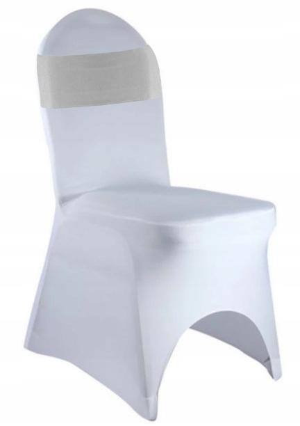Silver Sequin Bow Chair Band