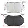 SEIWA IMP380 Folding Sunshade for Toyota UV Front Small Custom Design with Titanium Silver UV Protection Over Light Heat Car Heatstroke Extreme Car