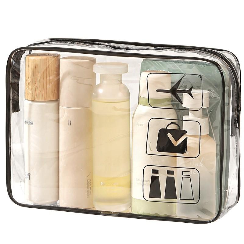 Travel Waterproof Pvc Toiletry Bag Large Capacity Organizer For Packing And Cosmetics Storage