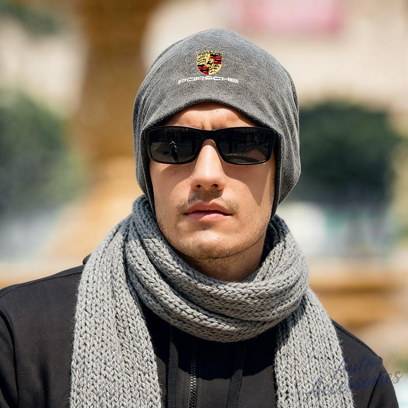 Autumn Winter Warm Beanies Cap Hip-hop Slouchy Thicken Skullcap Hat For Porsche Panamera Macan Boxster Cayman Cayenne 911 Macan OD5
