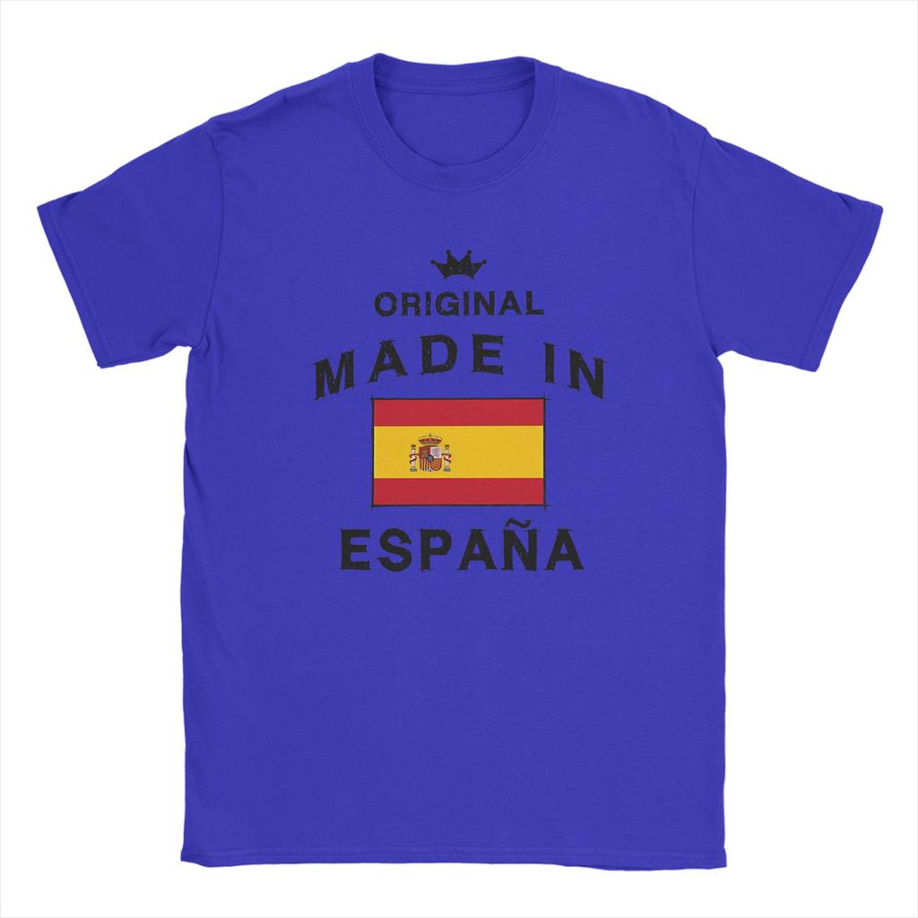 Spain Spanish Map T Shirt Summer Trendy Cool TShirts Men Cotton Crew Neck Oversized Clothing Short Sleeves Vintage Tshirt