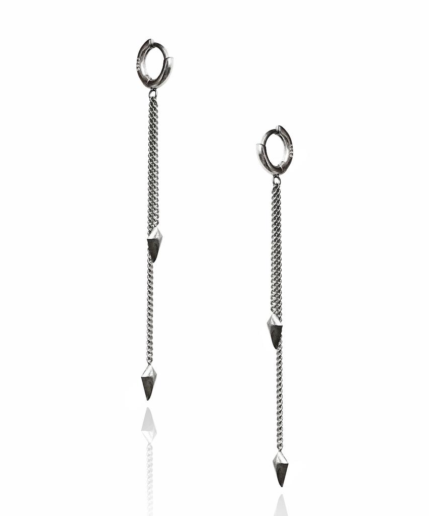 Sekhmet Bastet 72Mm Chain Ring Earrings